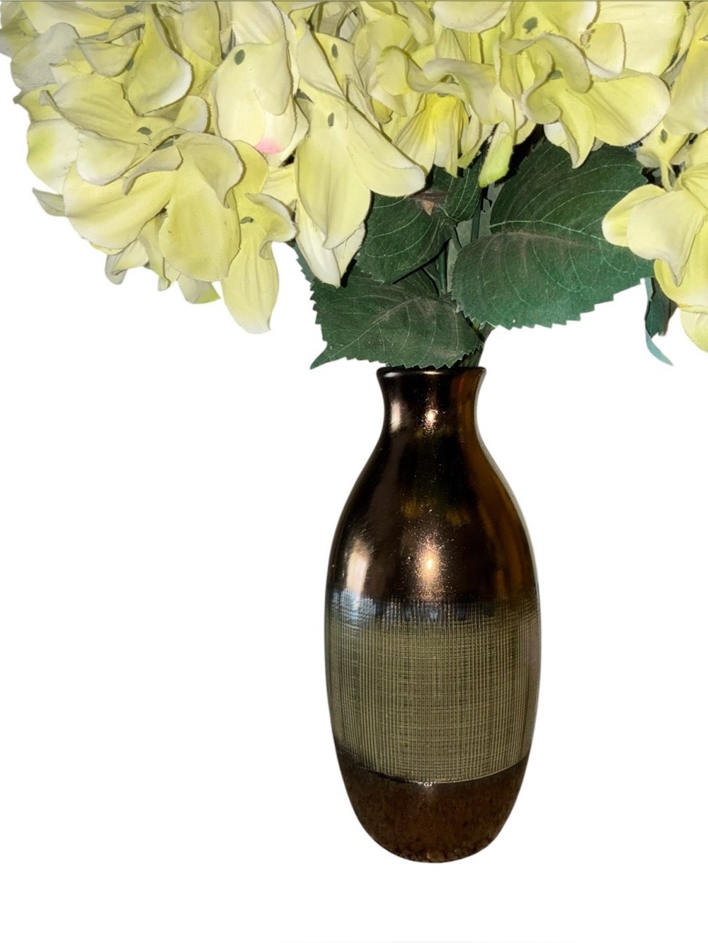 Mikasa metallic ombre ceramic vase 11.6’ tall.